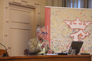 Miguel Ángel Vicente, durante su ponencia / Cristina Martínez – AGENCIA ALMOZARA